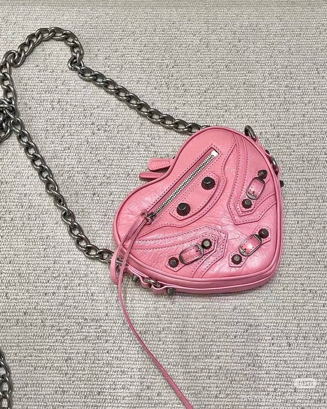 Balenciaga La Cagole Heart Mini Bag Pink