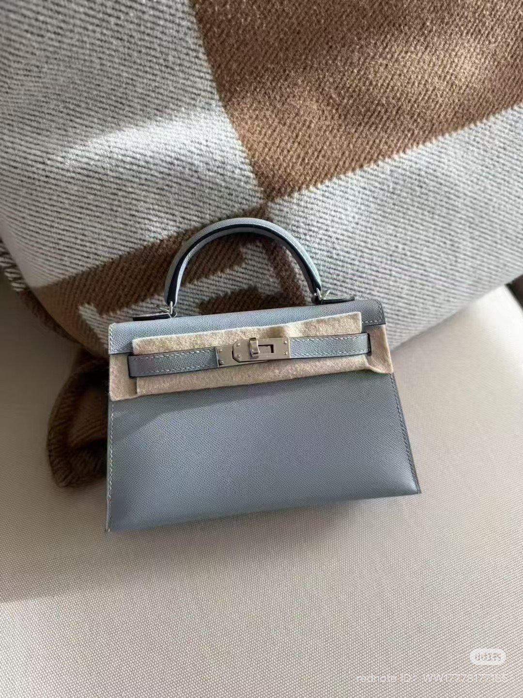 Hermès Mini Kelly II Gris Pantin