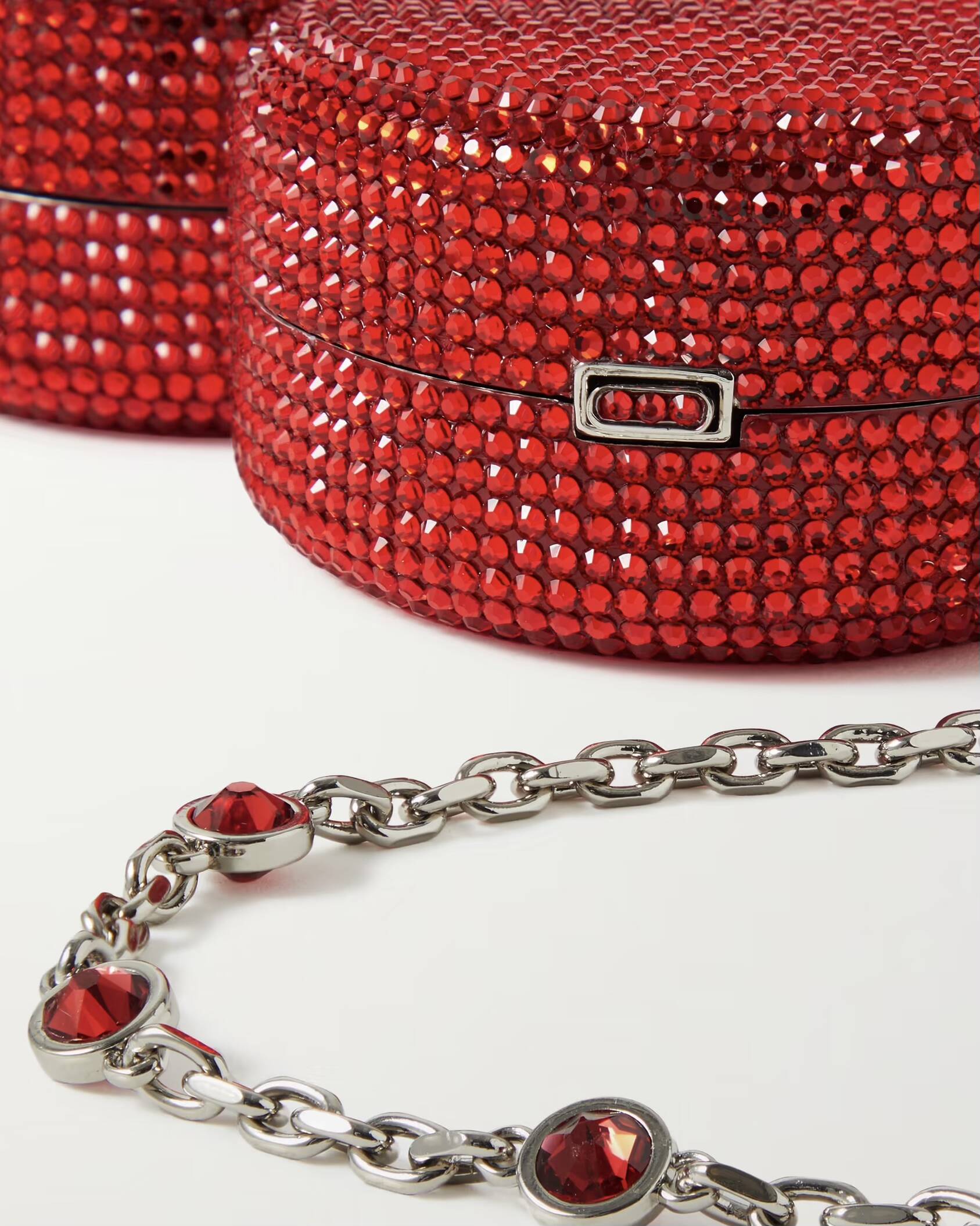 Judith Leiber Heart Clutch red crystal