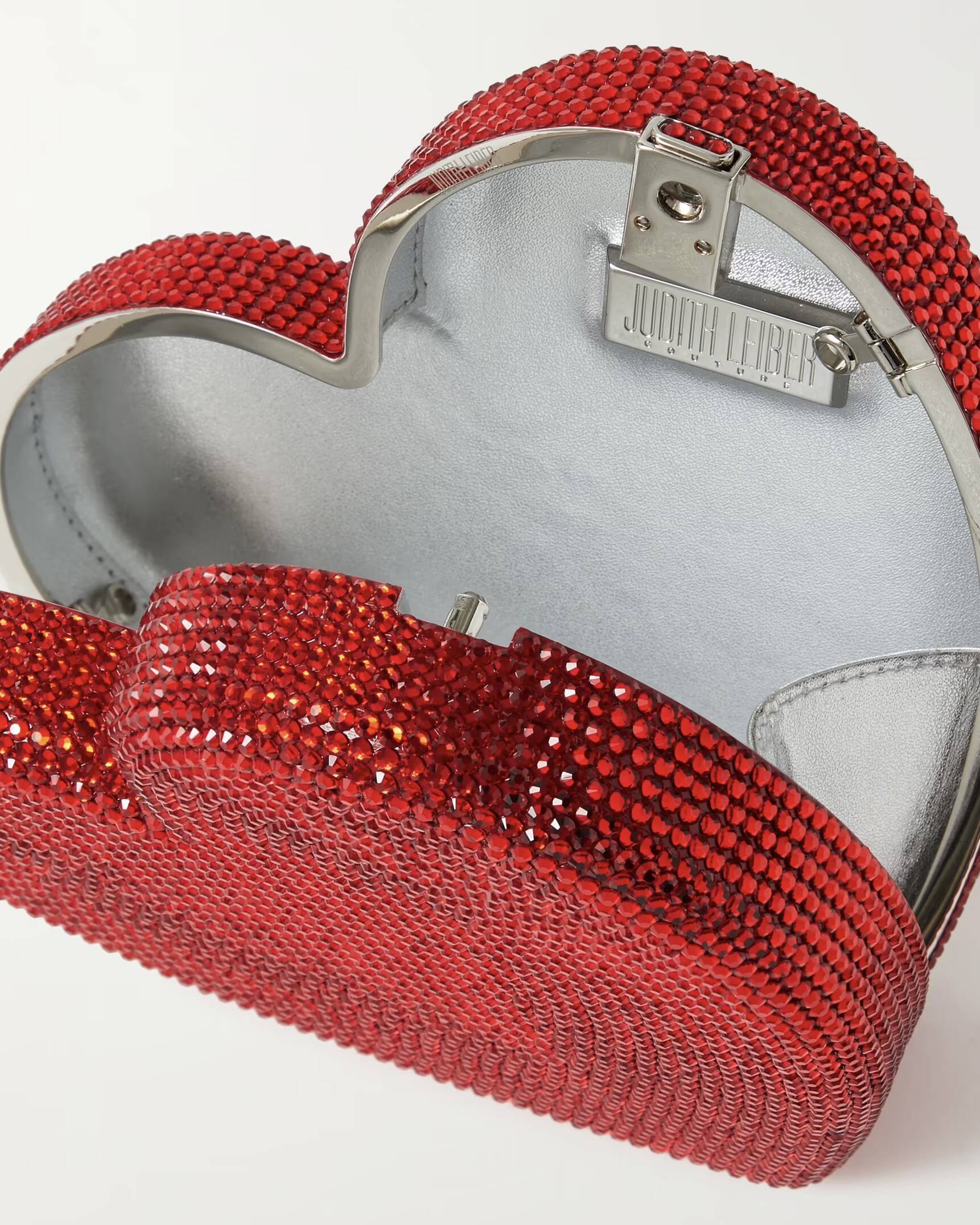 Judith Leiber Heart Clutch red crystal