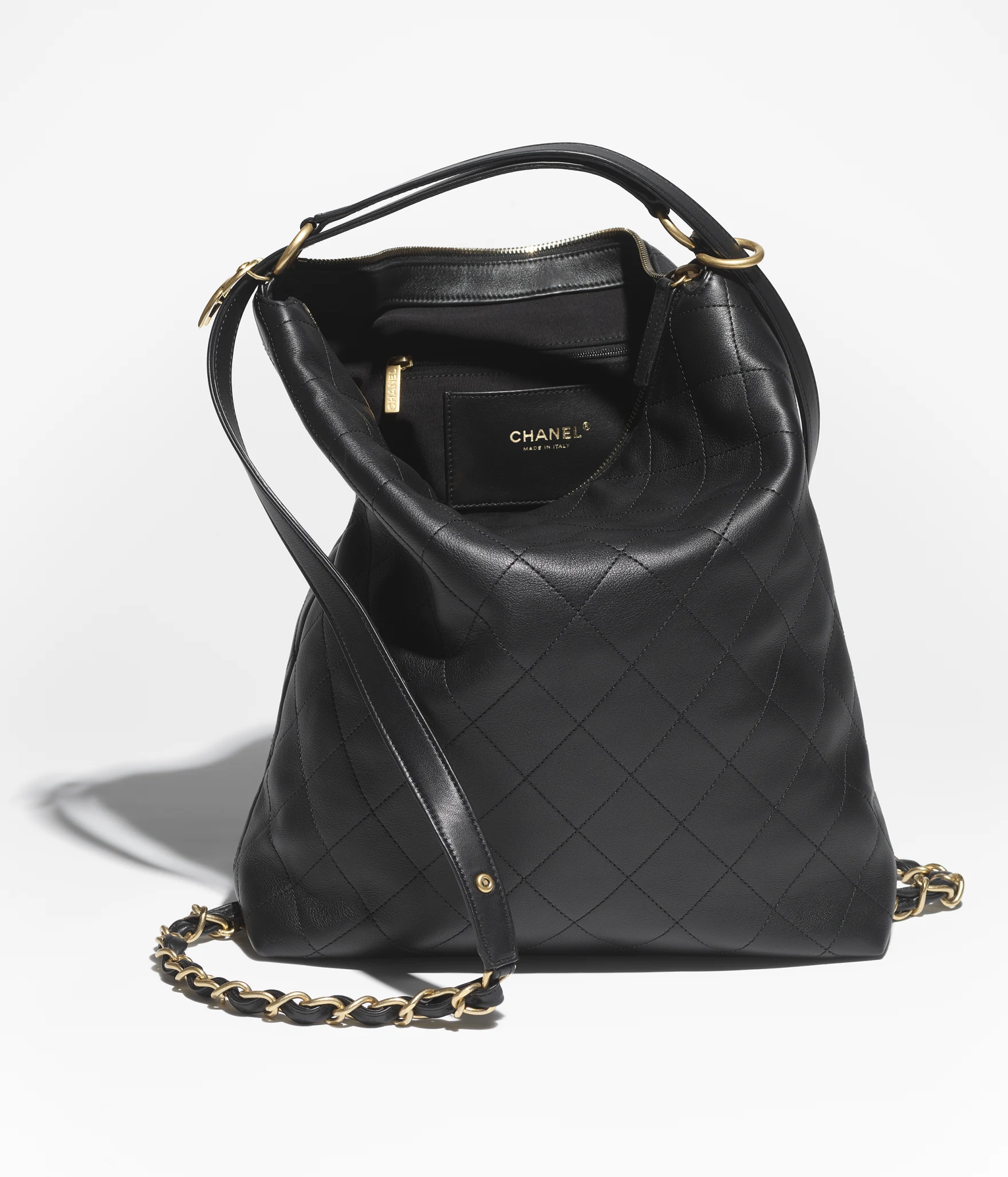 chanel spring summer 2025 black backpack