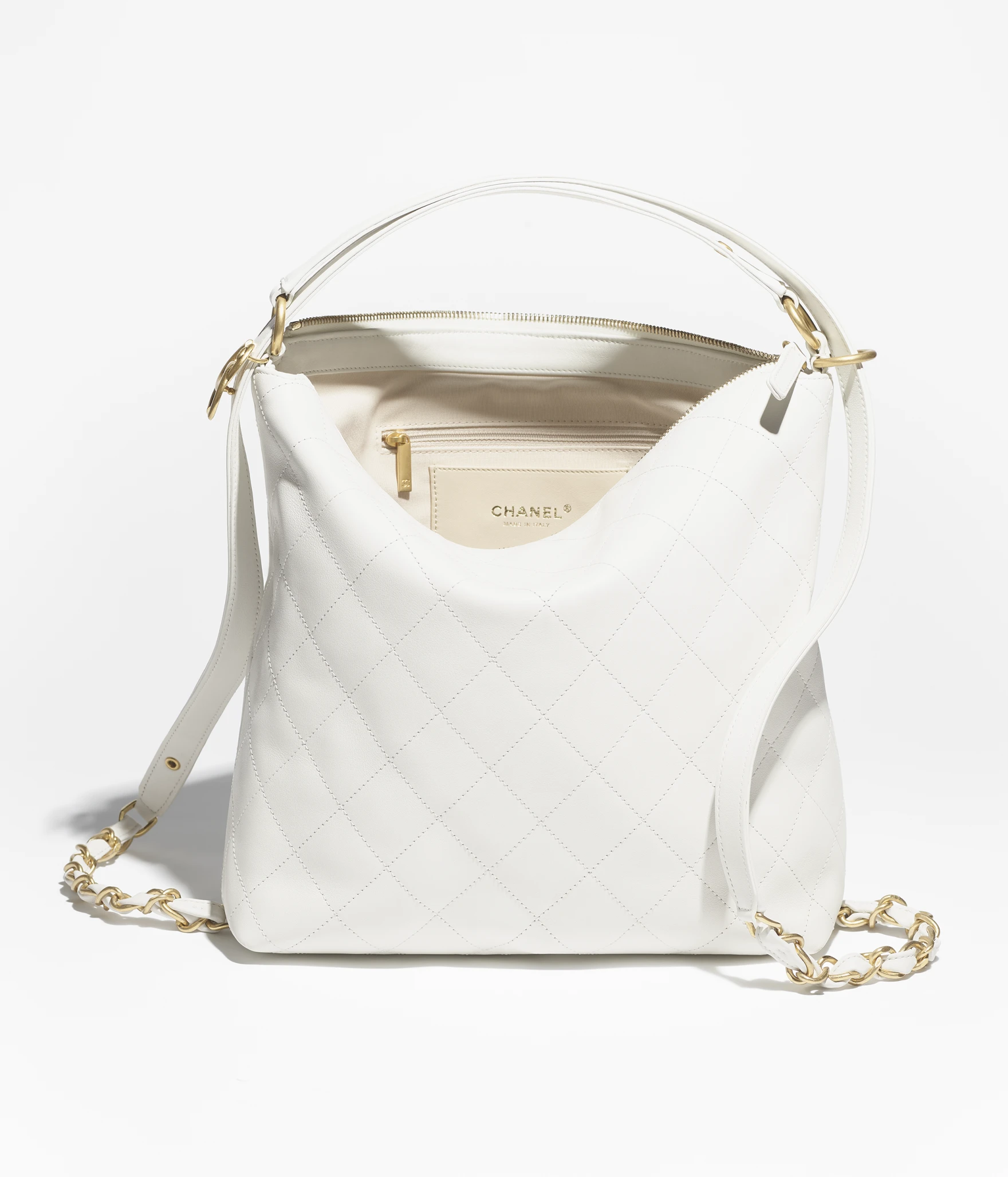 chanel spring summer 2025 white backpack