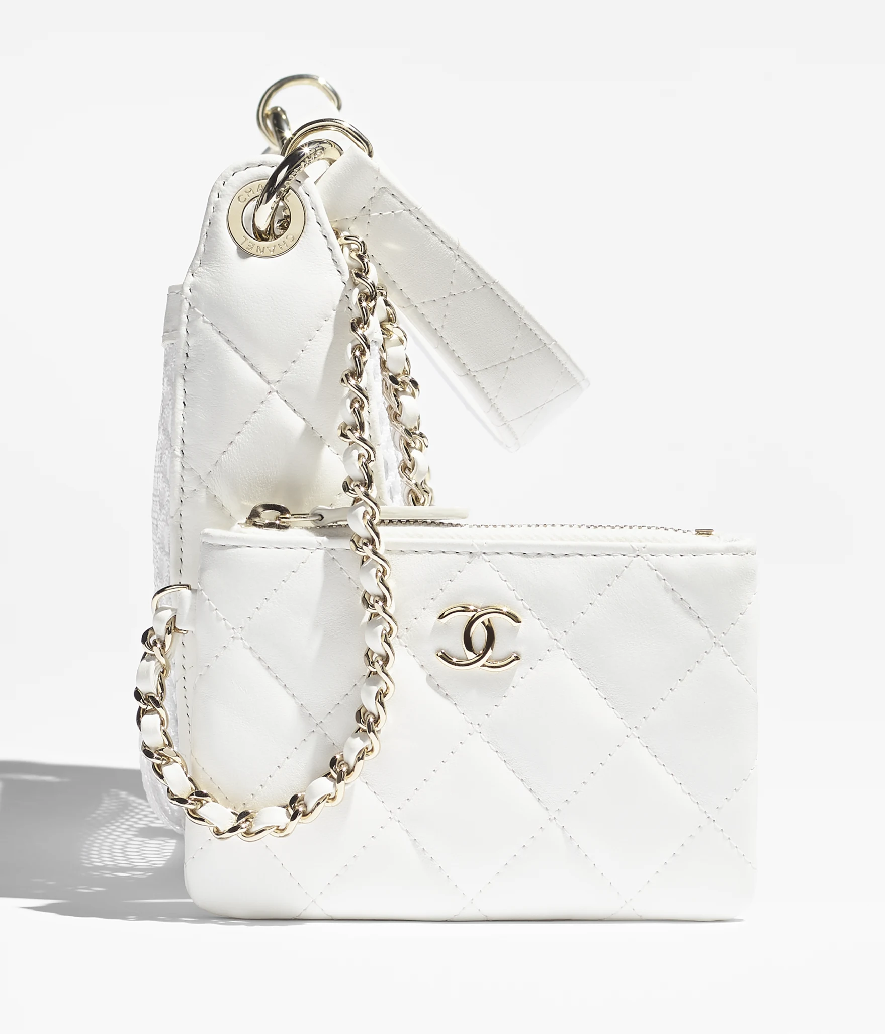 chanel spring summer 2025 mesh clutch with chain