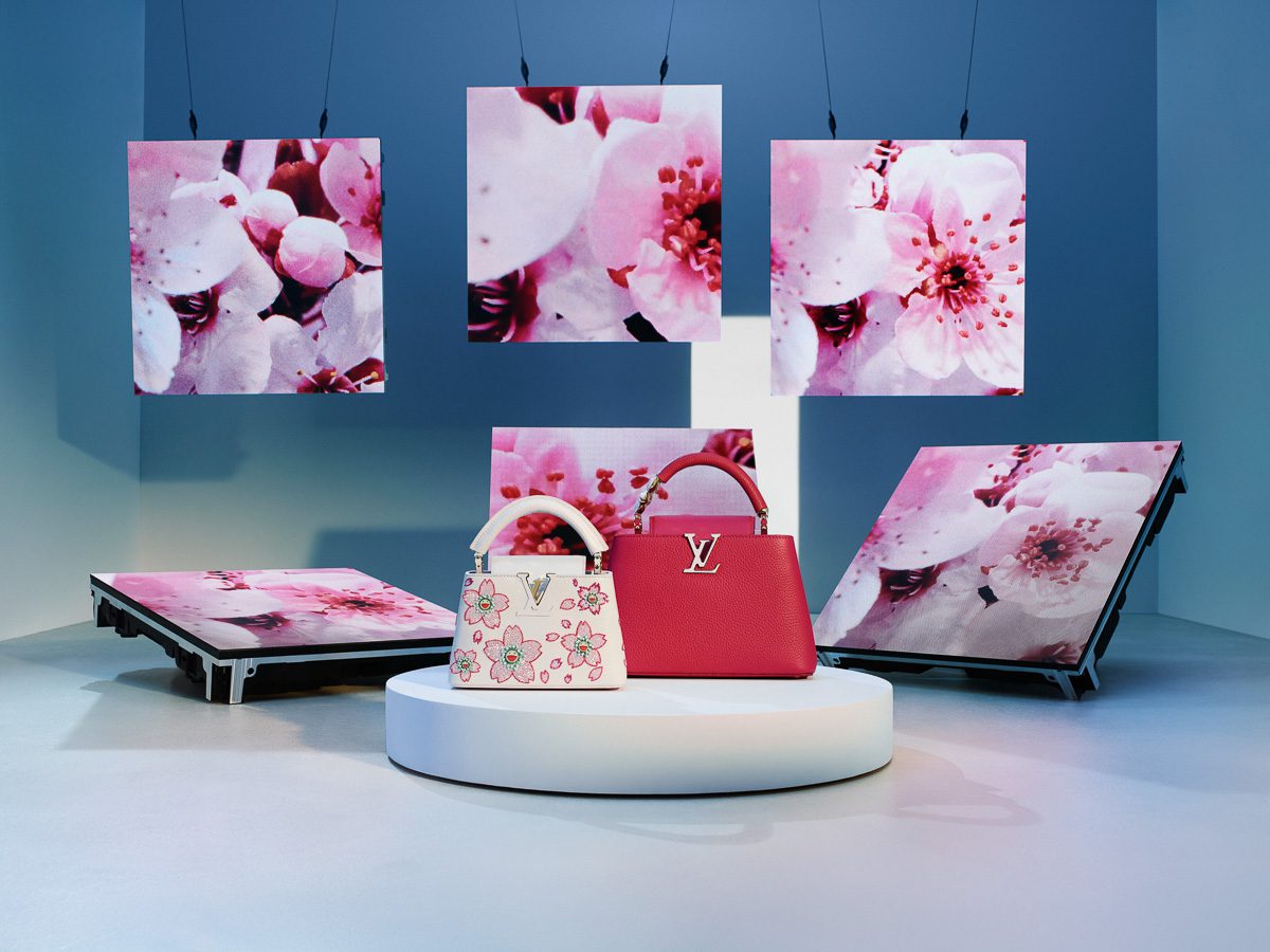 louis vuitton murakami cherry blossom 2025 capucines